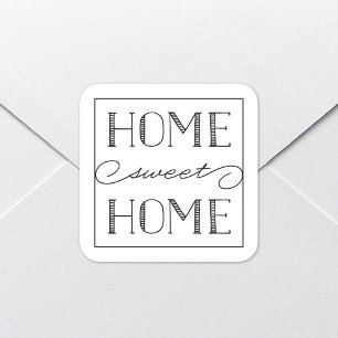 Home Sweet Home White Autocolantes de papelaria
