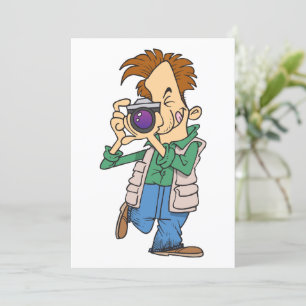 Homem A Fazer Um Convite Fotográfico