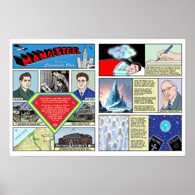 Homem de Aço Poster Eerie Lago Erie Merch Oficial (Frente)