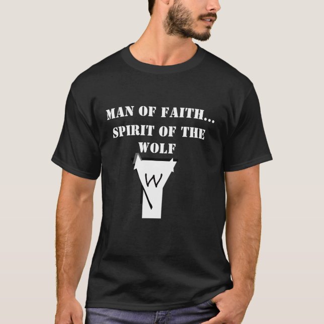 Homem de Fé ... Espírito da Camisa do Lobo (Frente)