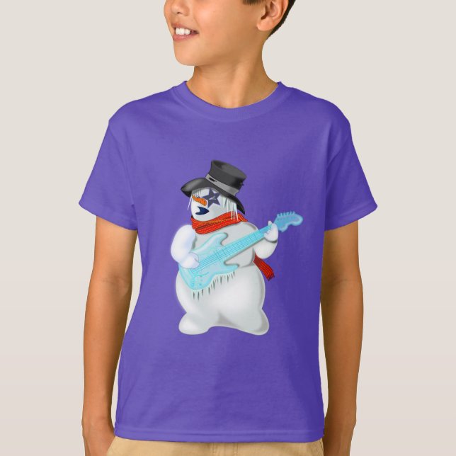 Homem de neve com camisa de violão (Frente)