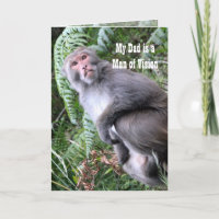 Homem de Visão l Cartão de Macaco Engraçado para P