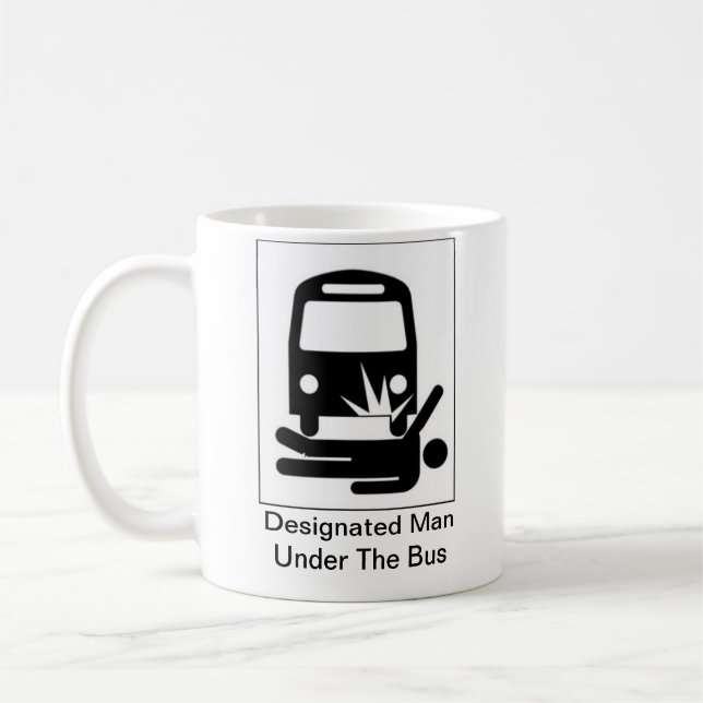 Homem designado sob a caneca do ônibus (Esquerda)