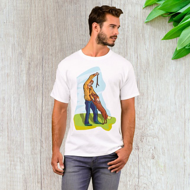 Homem E Sua Camiseta De Cachorro (Criador carregado)