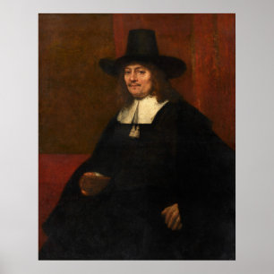 Homem em um Chapéu Alto - Poster Rembrandt de Bela