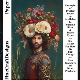 Homem, Flores Cabeçalho / Coroa Papel de Artesanat