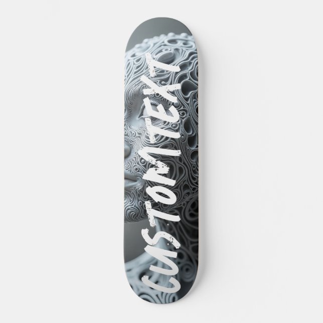 Homem fractal personalizado de skate (Frente)