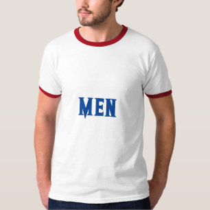 Homem Justo Texto Cor Azul Profundo Camiseta Básic