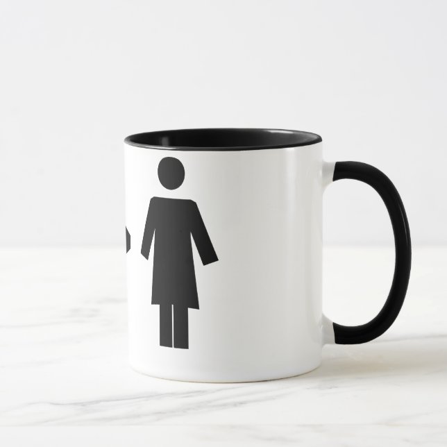 Homem maior do que a caneca da mulher (Direita)