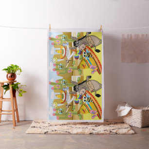 Homem mexicano Cachorro Sombrero Tecido amarelo