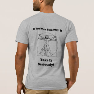 Homem Nascer leva a sério Cinza de camiseta mascu