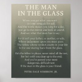 Homem no Vidro - Poster de citação Inspiracional