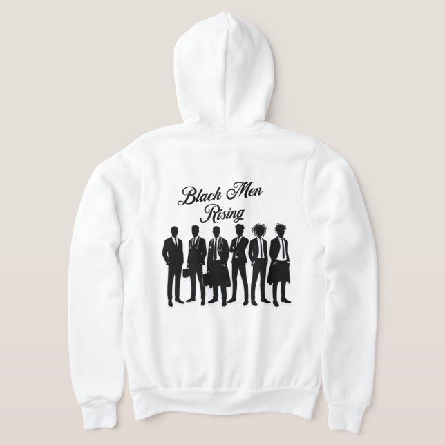 Homem Preto - Inspiração Cotação T-Shirt Hoodie (Postura das costas)