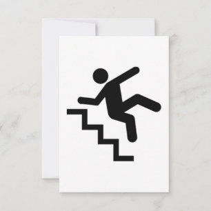 Homem que cai para baixo as escadas