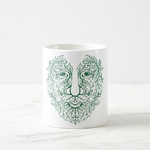 Homem Verde Sai Enfrentando Uma Caneca De Café