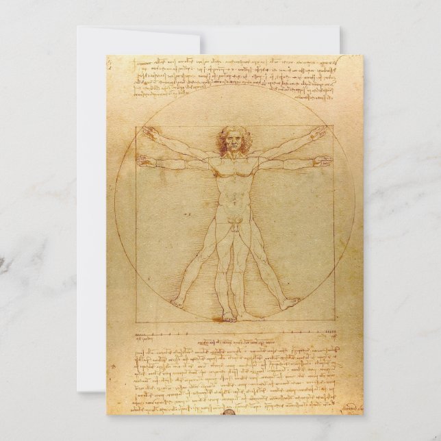 Homem Vitruviano por Leonardo Da Vinci (Frente)