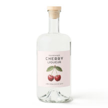 Homemade cherry liqueur rotula estilo de colheita