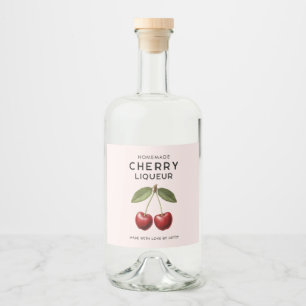 Homemade cherry liqueur rotula estilo de colheita