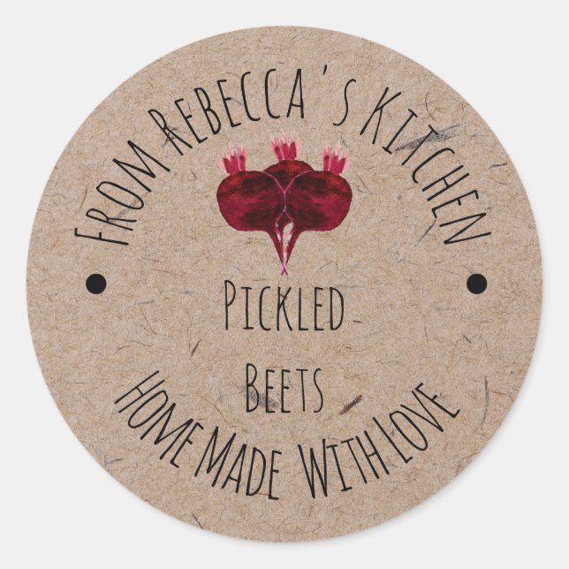 Homemade com o Love Kraft Papel Picado Etiqueta Be (Frente)