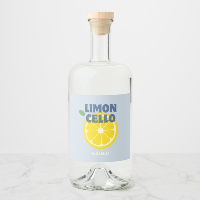 Homemade Modern Light Blue Love Limoncello (Frente)