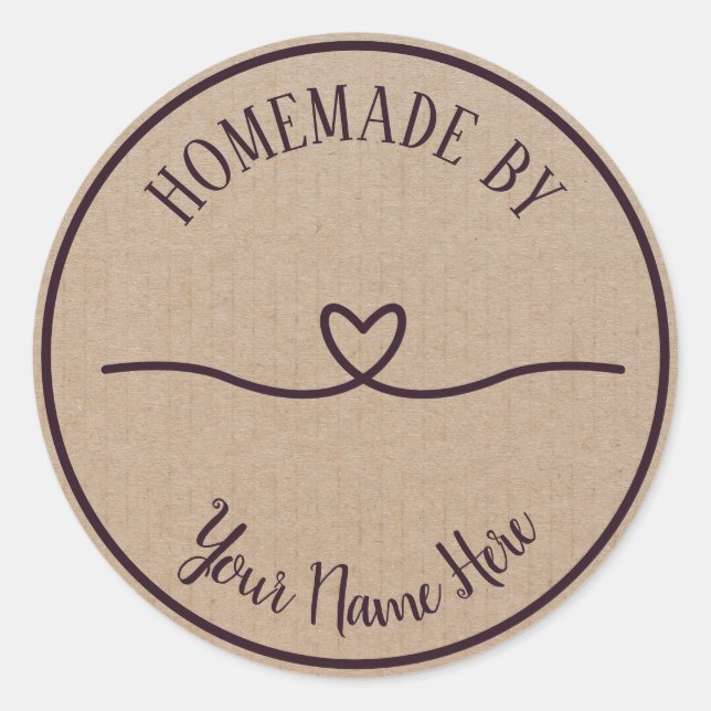 Homemade Por Cardíaco Clássico Com Autocolante (Frente)