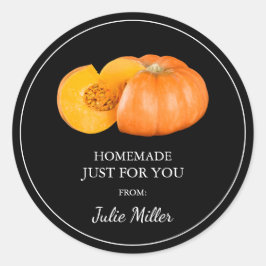 Homemade só para a sua etiqueta de abóbora