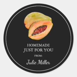 Homemade só para a sua etiqueta de mamão