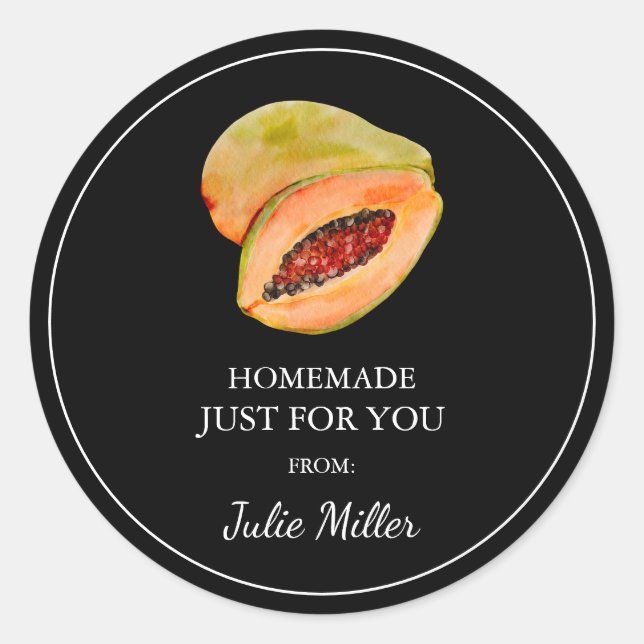 Homemade só para a sua etiqueta de mamão (Frente)