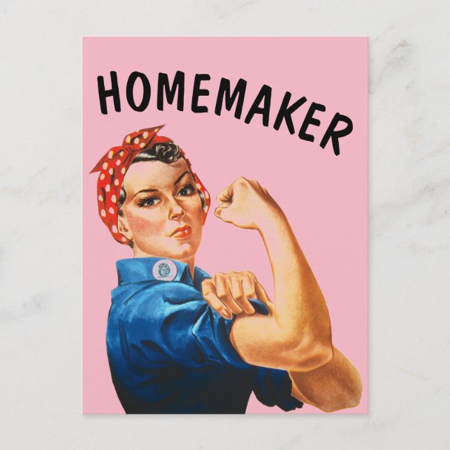 HOMEMAKER RETRO ROSIE OS CARTÕES POSTAIS DO RIVETE (Frente)