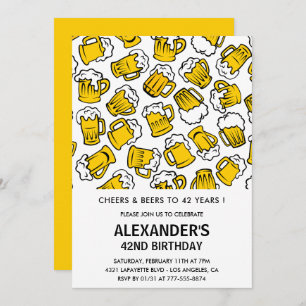 Homens, 42 anos, convites para o aniversário