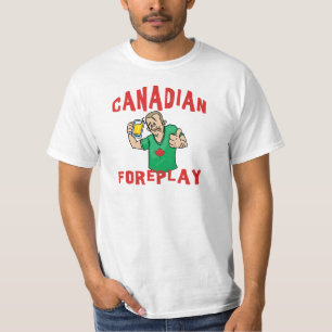Homens canadenses do t-shirt das preliminares