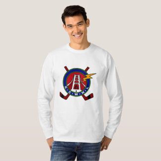 Homens clássicos da Longo-Capa do t-shirt do