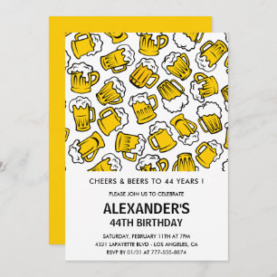 Homens, convites para 44 de aniversário