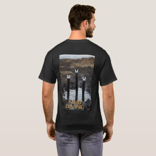 Homens de mergulho na lama camiseta preta costas