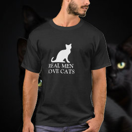 Homens de verdade adoram gatos como camisa