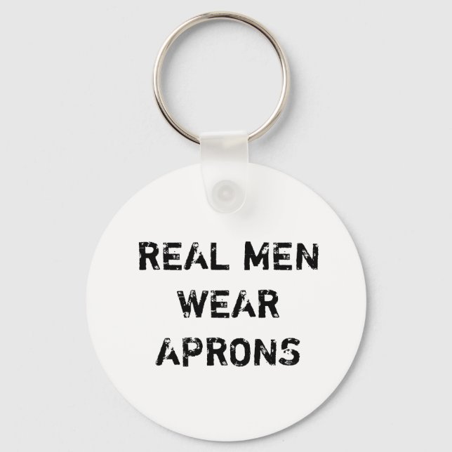 Homens de verdade vestem aprons chaveiro (Frente)