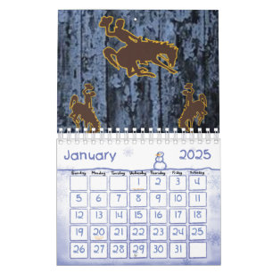 Homens do Campo do Cowboy Calendário 2025