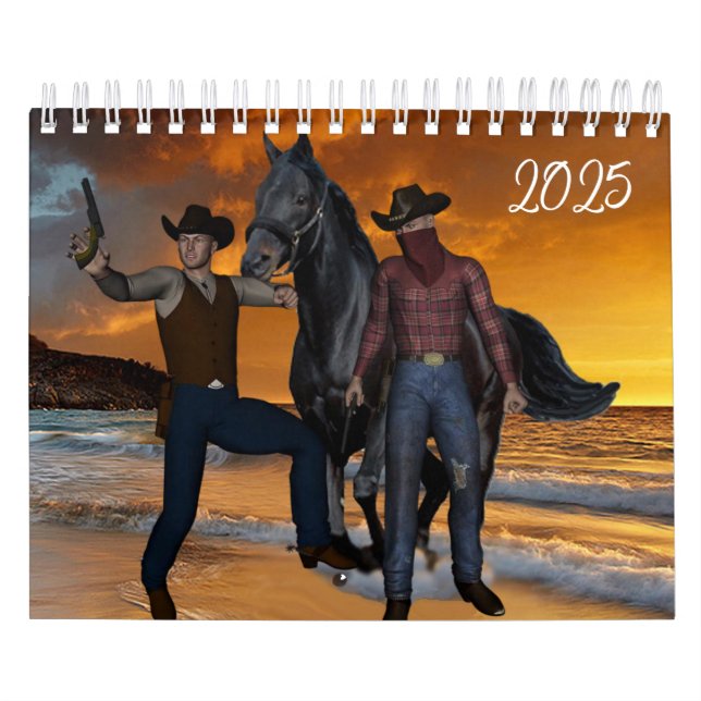 Homens do Campo do Cowboy Calendário 2025 (Capa)