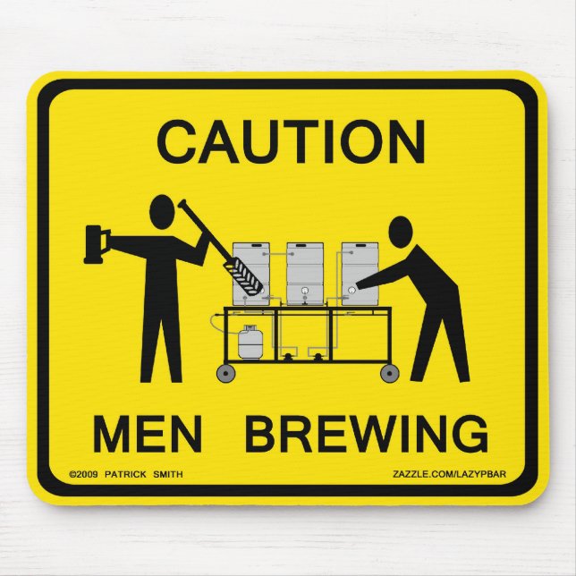 homens do cuidado que fabricam cerveja o mousepad (Frente)
