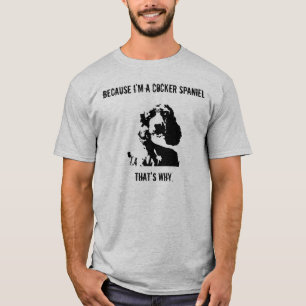 Homens do t-shirt da atitude de cocker spaniel