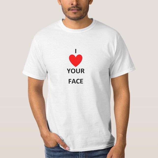 HOMENS EU AMO SUA CAMISA DE ROSTO (Frente)