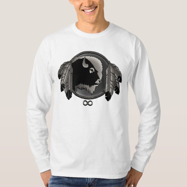 Homens nativos do t-shirt da arte dos animais (Frente)
