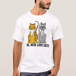 Homens Reais Adoram Camisas De Gatos, Caras