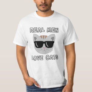 HOMENS REAIS ADORAM Caras Gatos T-Shirt