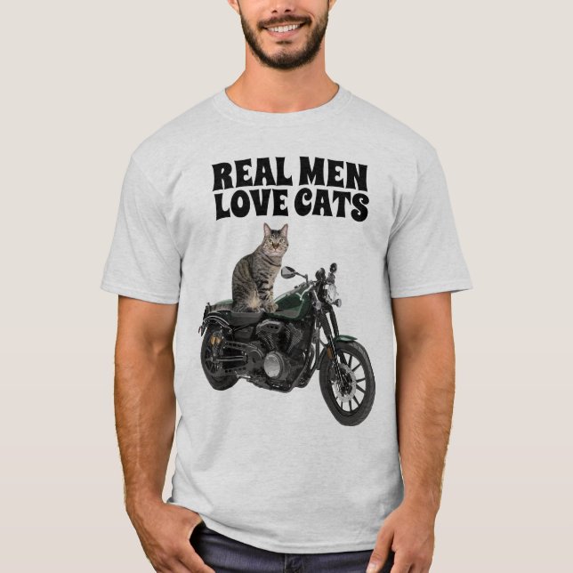 HOMENS REAIS ADORAM GATOS, CAMISAS DE GATO (Frente)