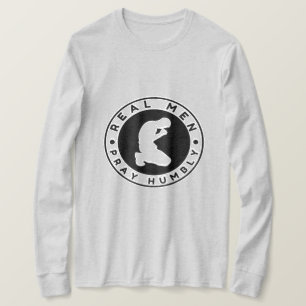 Homens Reais Rezam Camisa De Capa Longa E Humilhan