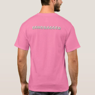 Homens Sandbagger camiseta rosa por trás