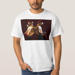 Homens sem camisa do Natal artístico de SlipperyJ
