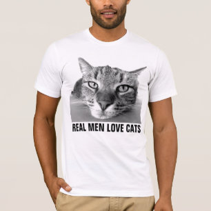 Homens Verdadeiros Adoram Gatos, T-shirts De Gato