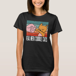 Homens Verdadeiros Gatos De Fecho Camisetas De Gat
